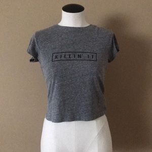 Graphic cropped T-shirt